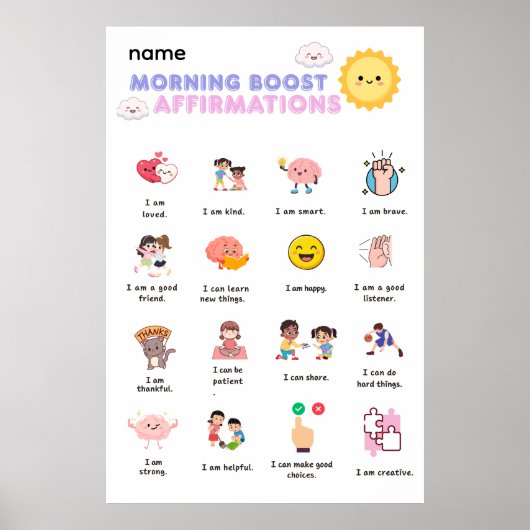 Ochtendboost-bevestigingskunst aan de muur poster (Voorkant)
