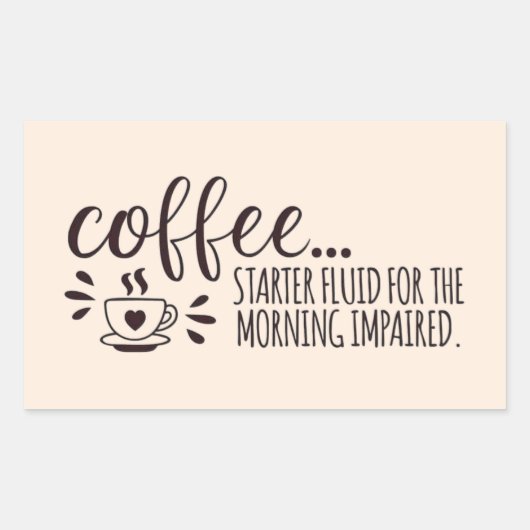Ochtendbrandstof: Koffieliefhebber Stickers (Voorkant)