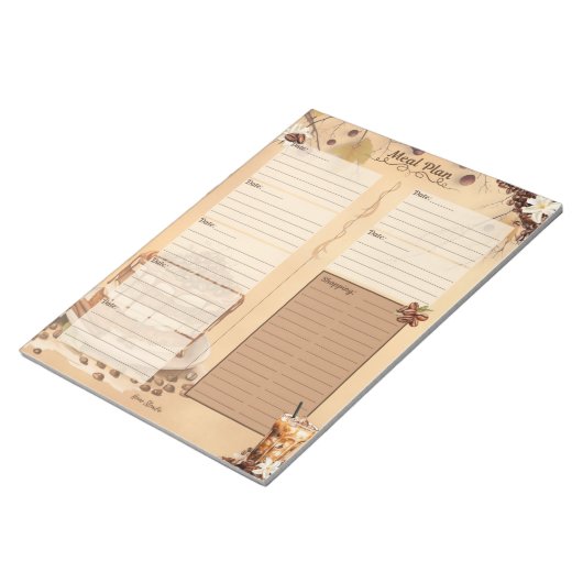 Ochtendbrouwsel 7-daagse maaltijdplanner scheurblo notitieblok (Schuin)
