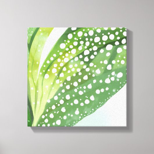 Ochtenddauw | Moderne Botanische Aquarel Canvas Afdruk (Voorkant)