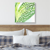 Ochtenddauw | Moderne Botanische Aquarel Canvas Afdruk (Insitu (Slaapkamer))