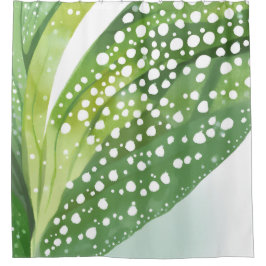 Ochtenddauw | Moderne Botanische Aquarel Douchegordijn