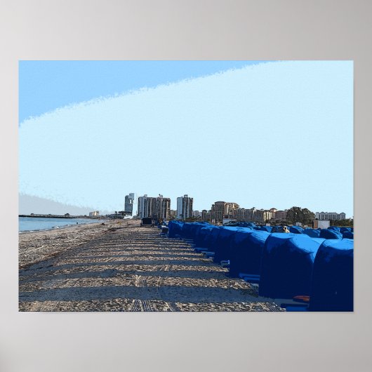 ochtenden bij de strand 7292 - kladwater , FL Poster (Voorkant)