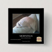 ochtenden vierkante button 5,1 cm (Voorkant)