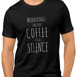 Ochtenden zijn voor koffie en stilte - grappig Tri-Blend shirt