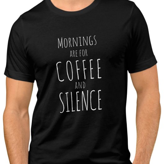 Ochtenden zijn voor koffie en stilte - grappig Tri-Blend shirt