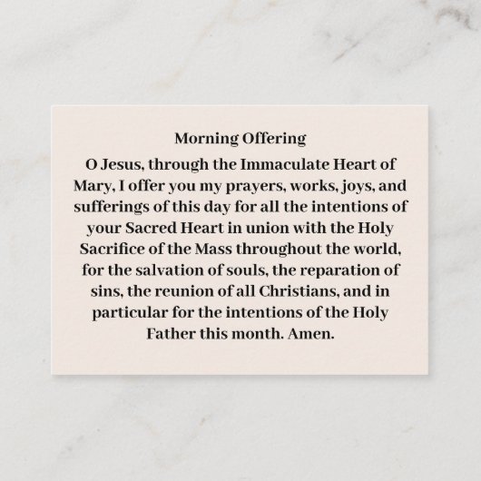 Ochtendgebed Informatiekaartje (Achterkant)