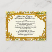 Ochtendgebed met AMDG en engelen Visitekaartje (Achterkant)