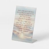 Ochtendgebed op een voetstuk reclamebord met voetstuk (Voorkant)