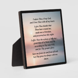 Ochtendgebed Plaquette met Ezel Fotoplaat