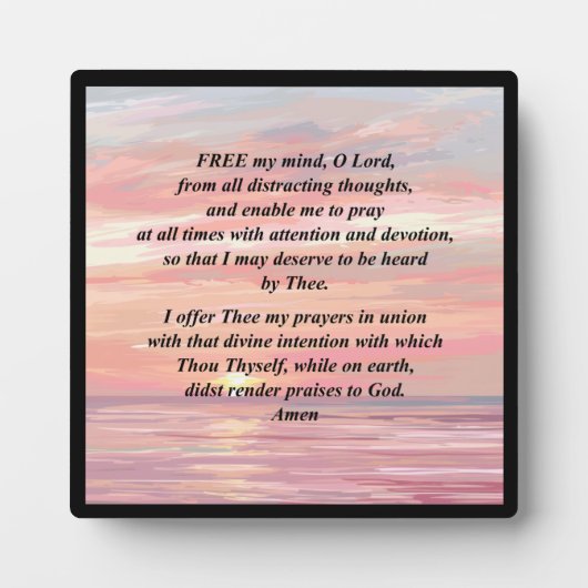 Ochtendgebed Plaquette met Ezel Fotoplaat (Voorkant)