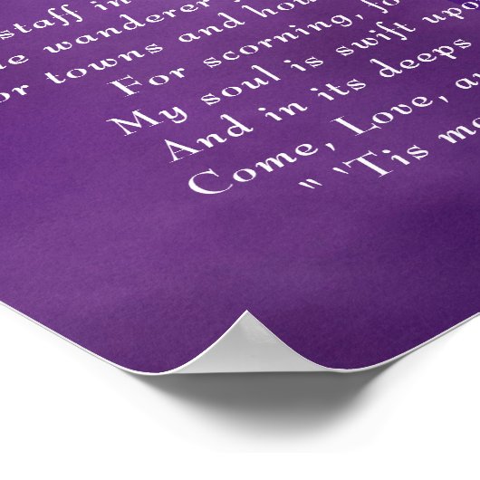 Ochtendgedicht door Paul Laurence Dunbar Poster (Hoek)