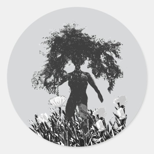 Ochtendgewas Ronde Sticker (Voorkant)
