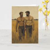 Ochtendgloren in gouden tarwe kaart (Gele Bloem)
