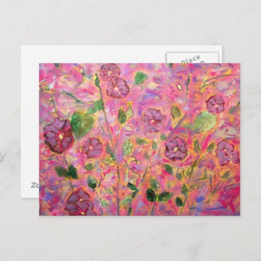 ochtendgloren paars en blauw briefkaart (Voorkant / Achterkant)