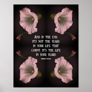 Ochtendglorie Bloem Inspirerende Levenscitaat Poster
