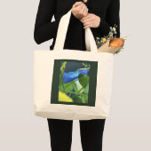 Ochtendglorie Chalice-Blue Grote Tote Bag (Voorkant (product))
