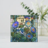 Ochtendglorie glas in lood kaart (Staand voorkant)