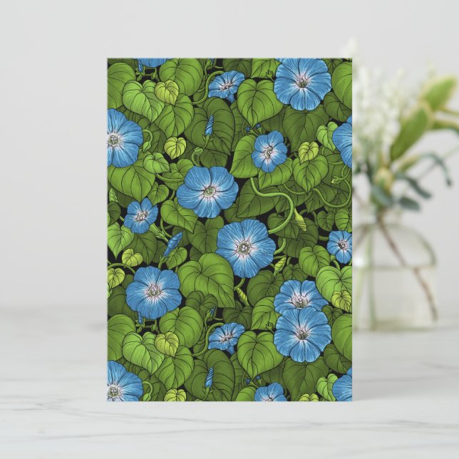 Ochtendglorie in blauw en groen (Staand voorkant)