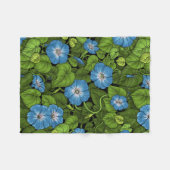 Ochtendglorie in blauw en groen fleece deken (Voorkant (Horizontaal))
