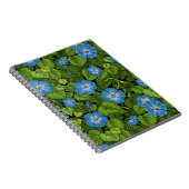 Ochtendglorie in blauw en groen notitieboek (Rechterzijde)