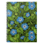 Ochtendglorie in blauw en groen notitieboek (Voorkant)