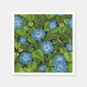 Ochtendglorie in blauw en groen servet (Voorkant)