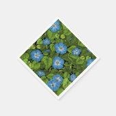 Ochtendglorie in blauw en groen servet (Hoek)