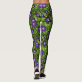 Ochtendglorie in paarse en groene leggings (Achterkant)