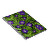 Ochtendglorie in paarse en groene notitieboek (Rechterzijde)