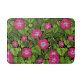 Ochtendglorie in roze en groen badmat (Voorkant)