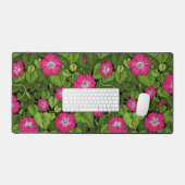 Ochtendglorie in roze en groen bureaumat (Keyboard & Muis)