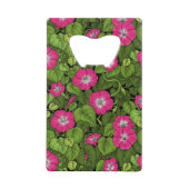 Ochtendglorie in roze en groen creditkaart flessenopener (Voorkant)