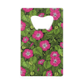 Ochtendglorie in roze en groen creditkaart flessenopener (Achterkant)