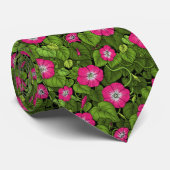 Ochtendglorie in roze en groen stropdas (Opgerold)