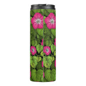 Ochtendglorie in roze en groen thermosbeker (Achterkant)