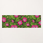 Ochtendglorie in roze en groen yogamat (Achterkant (horizontaal))