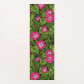 Ochtendglorie in roze en groen yogamat (Voorkant)