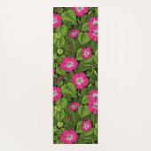 Ochtendglorie in roze en groen yogamat (Achterkant)