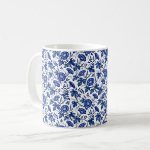 Ochtendglorie Kobaltblauw Wit Delfts Stijl Koffiemok