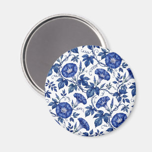 Ochtendglorie Kobaltblauw Wit Delfts Stijl Magneet