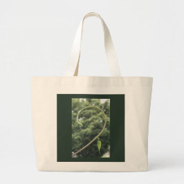 Ochtendglorie Rank en Blad Grote Tote Bag