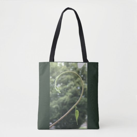 Ochtendglorie Rank en Blad Tote Bag (Voorkant)