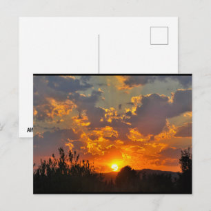 Ochtendhemel Zonsopgang Landschap Briefkaart