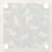 ochtendhoutcamouflage glazen onderzetter (Achterkant)