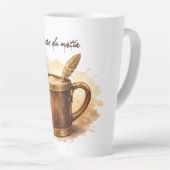 Ochtendinkt kopje latte mok (Rechterhoek)