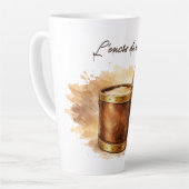 Ochtendinkt kopje latte mok (Linkerhoek)