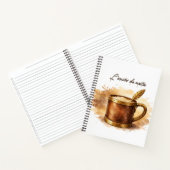 Ochtendinkt kopje notitieboek (Binnen)