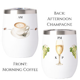 Ochtendkoffie Avondchampagne Tijd Tumbler