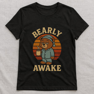 Ochtendkoffie Beer T-shirt; Beerlijk Wakker Leuke T-shirt